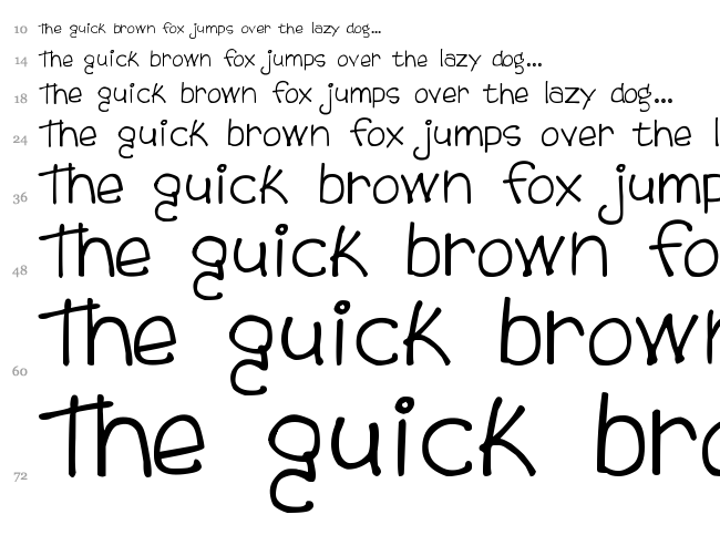 DJB Tweenybopper font waterfall